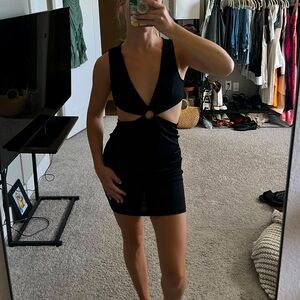 Black Mini Cutout Dress